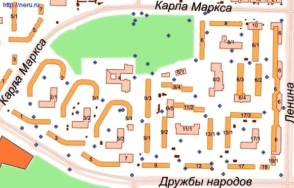 Подробная карта квартала 